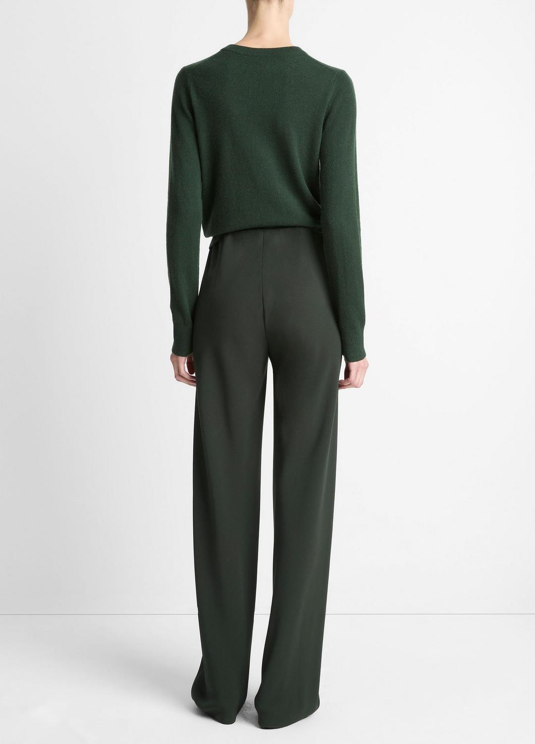 Colette High-Rise Crepe Bias Pant in Trousers | VINCE Women