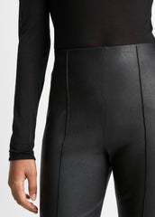 Stretch-Leather Crop Flare Pant in Trousers | VINCE Women