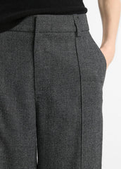 Italian Jaspe Pintuck High-Waist Wide-Leg Pant in Wide Leg | VINCE Women