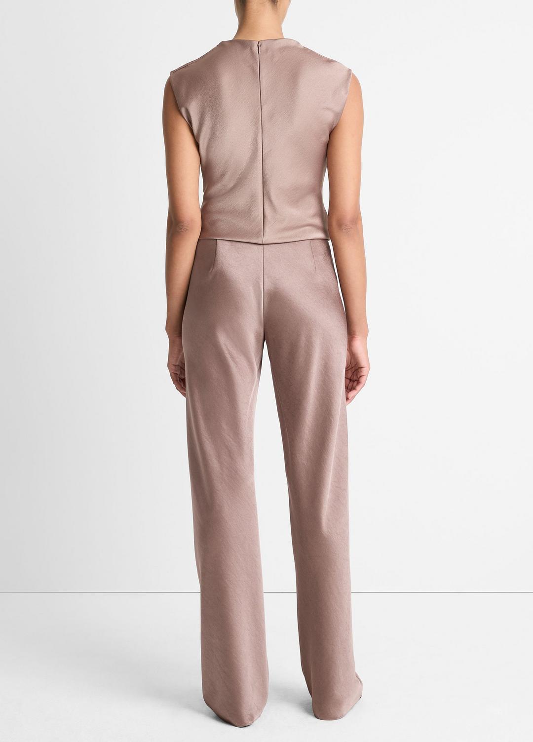 Colette High-Rise Fluid Satin Bias Pant in Trousers | VINCE Women