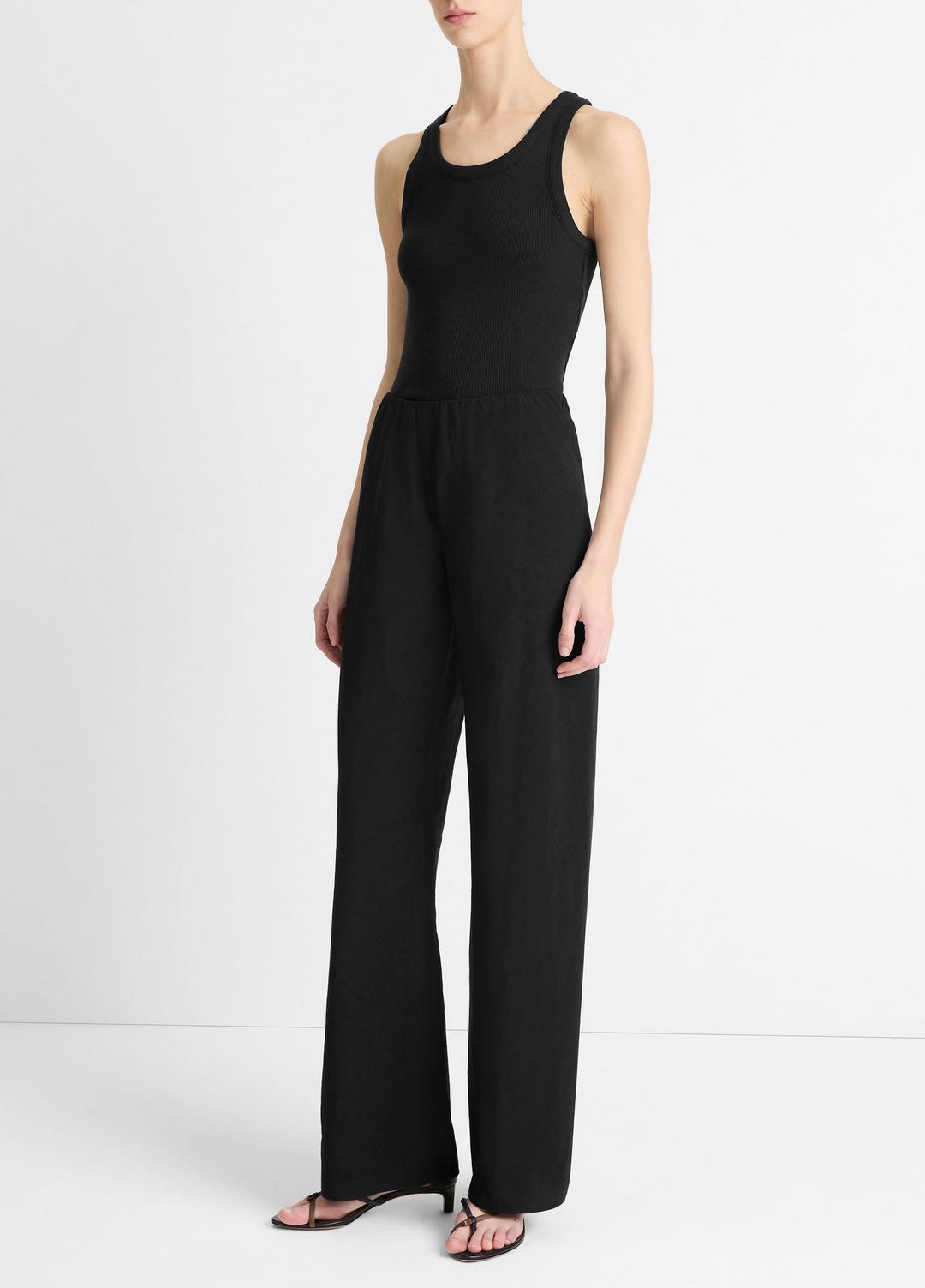 Cotton-Blend High-Waist Bias Pant in Trousers | VINCE Women