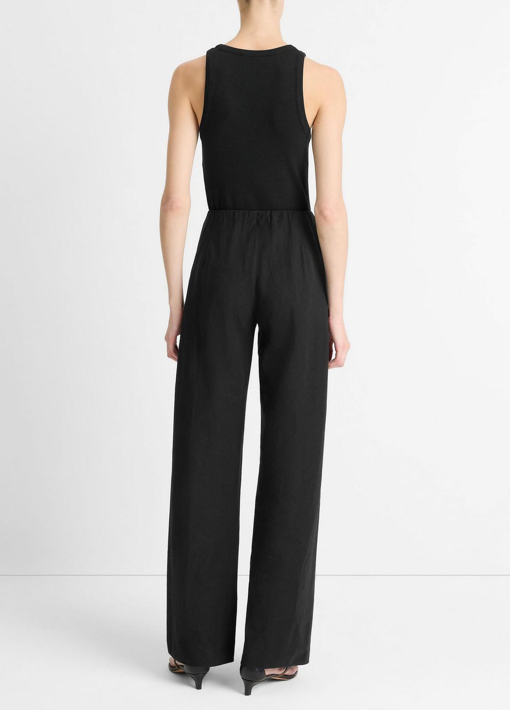 Cotton-Blend High-Waist Bias Pant in Trousers | VINCE Women