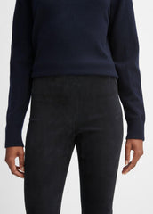 Stretch Suede Split Hem Crop Legging in Leggings | VINCE Women