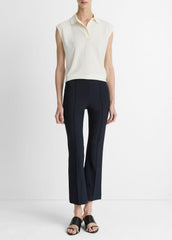 Niki Mid-Rise Pintuck Crop Flare Pant in Pants | VINCE Women