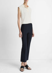 Niki Mid-Rise Pintuck Crop Flare Pant in Pants | VINCE Women