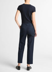 Avery Mid-Rise Italian Stretch-Cotton Chino Pant in Trousers | VINCE Women