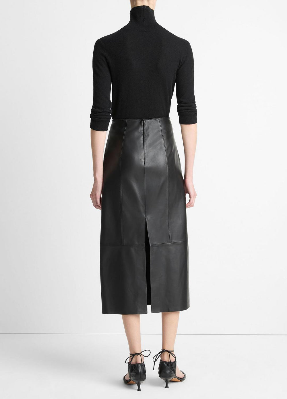 Leather Straight Skirt in Skirts | VINCE Women