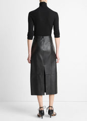 Leather Straight Skirt in Skirts | VINCE Women