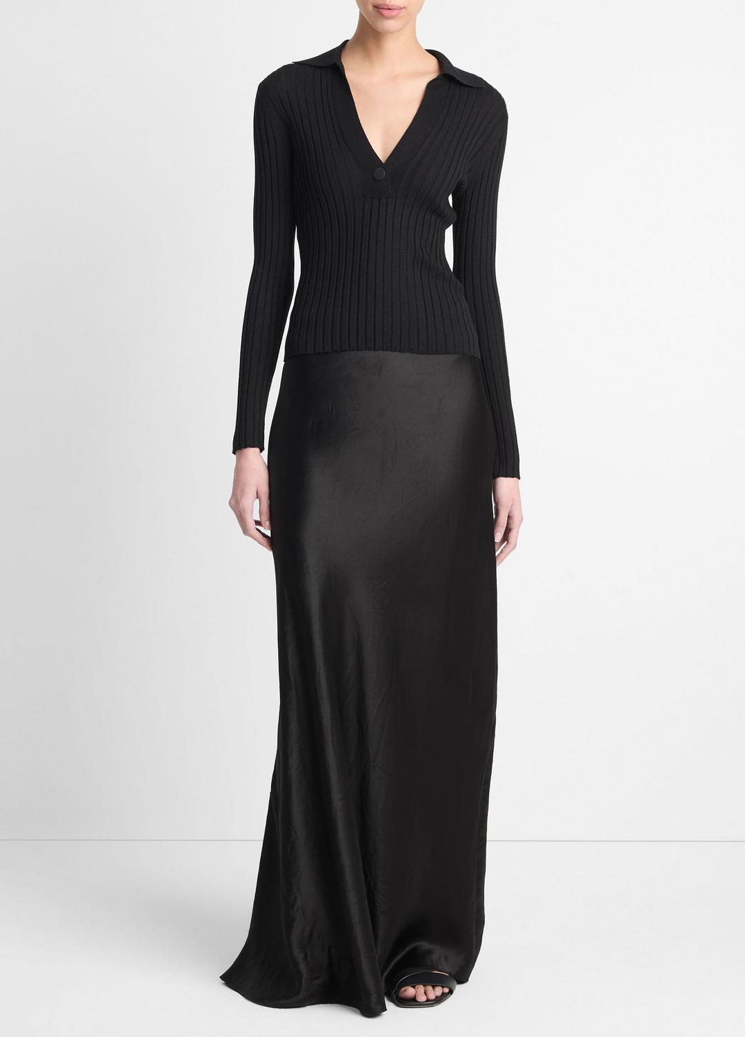 Satin Maxi Skirt in Skirts | VINCE Women