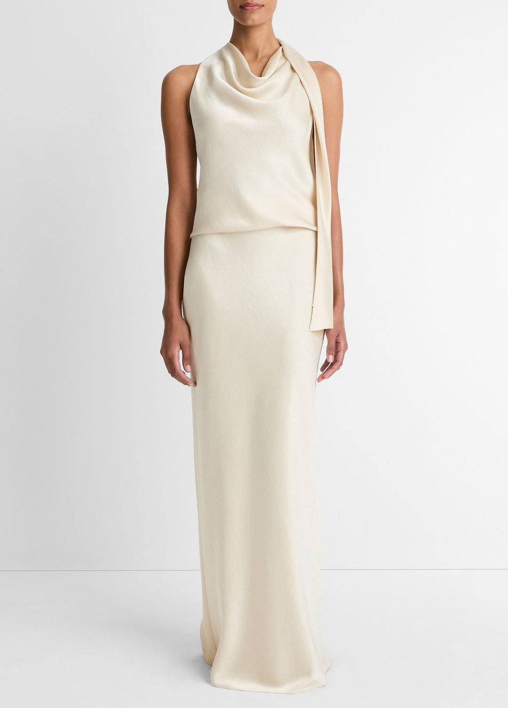 Satin Bias Column Skirt in Skirts | VINCE Women