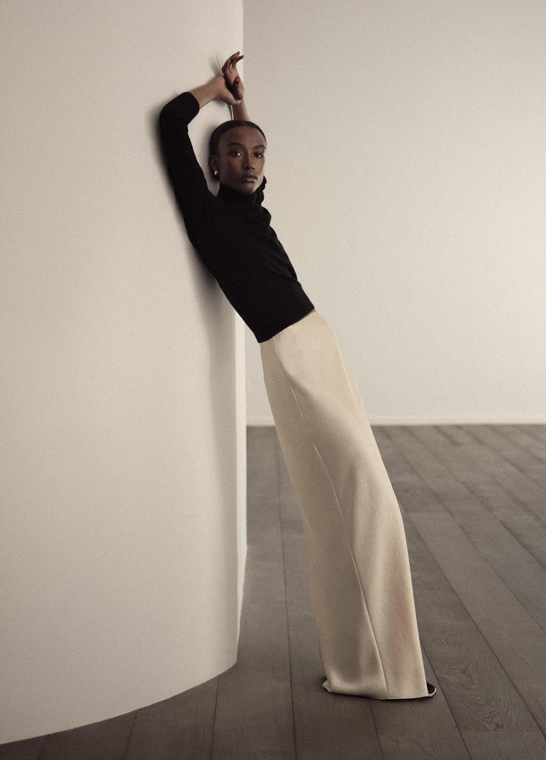 Satin Bias Column Skirt in Skirts | VINCE Women