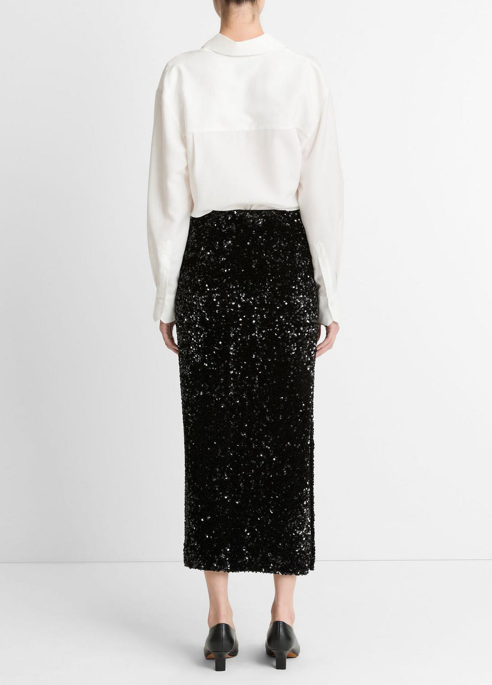 Sequined Velvet Column Skirt in Skirts | VINCE Women