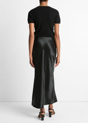 Satin Side-Slit Slip Skirt in Skirts | VINCE Women