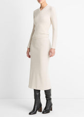 Cozy Rib Midi Skirt in Skirts | VINCE Women