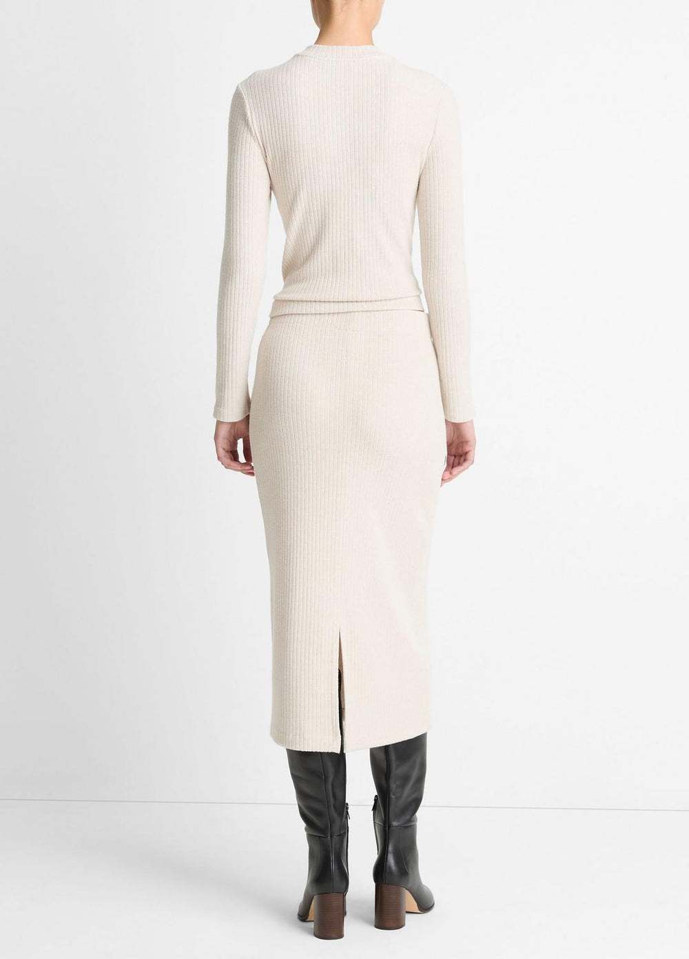 Cozy Rib Midi Skirt in Skirts | VINCE Women