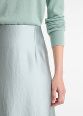 Satin A-Line Knee Skirt in Skirts | VINCE Women