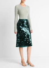 Paillette Bias Skirt in Skirts | VINCE Women