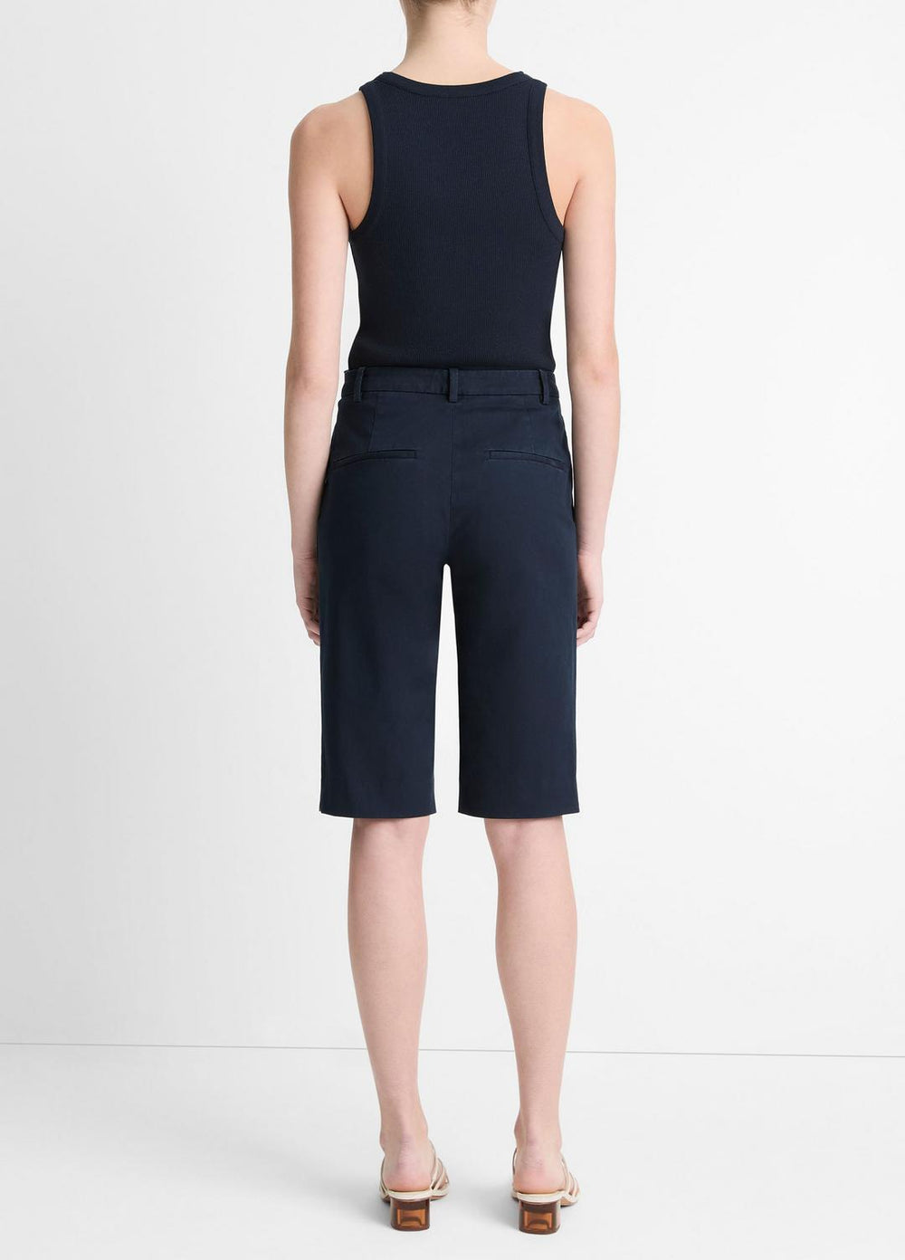 Italian Stretch-Cotton Chino Short in Shorts | VINCE Women