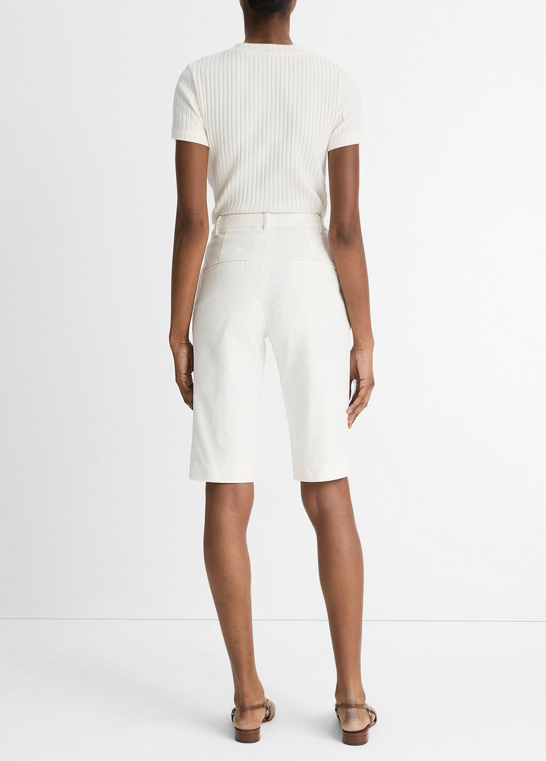 Italian Stretch-Cotton Chino Short in Shorts | VINCE Women