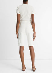 Italian Stretch-Cotton Chino Short in Shorts | VINCE Women