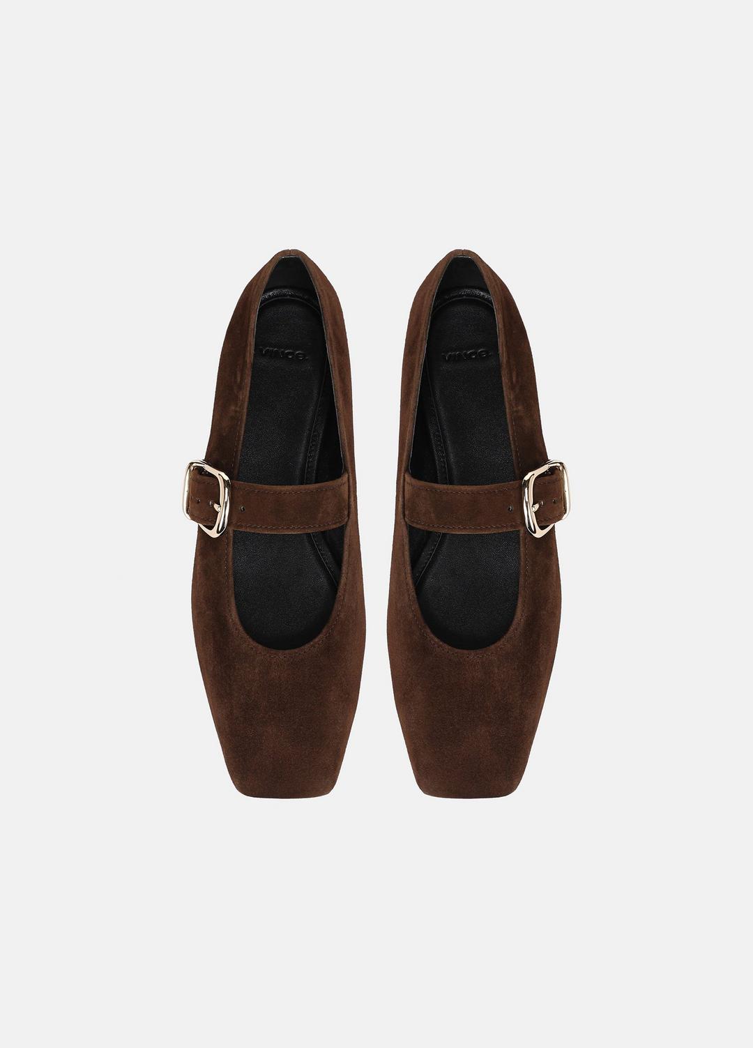 Daniela Suede Mary Jane Flat in Loafers & Flats | VINCE Women