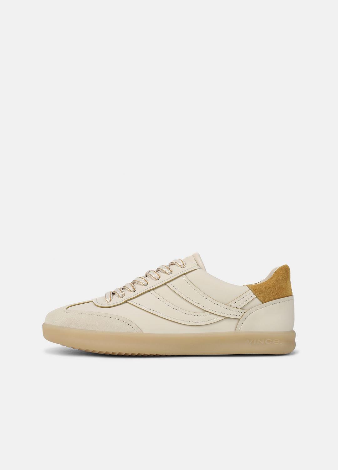 Oasis Contrast-Edge Leather & Suede Sneaker in Sneakers | VINCE Women