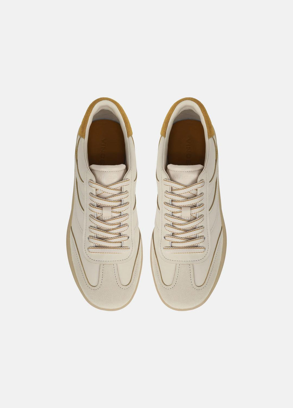 Oasis Contrast-Edge Leather & Suede Sneaker in Sneakers | VINCE Women