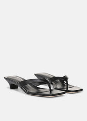San Juan Leather Heeled Thong Sandal in Heels | VINCE Women
