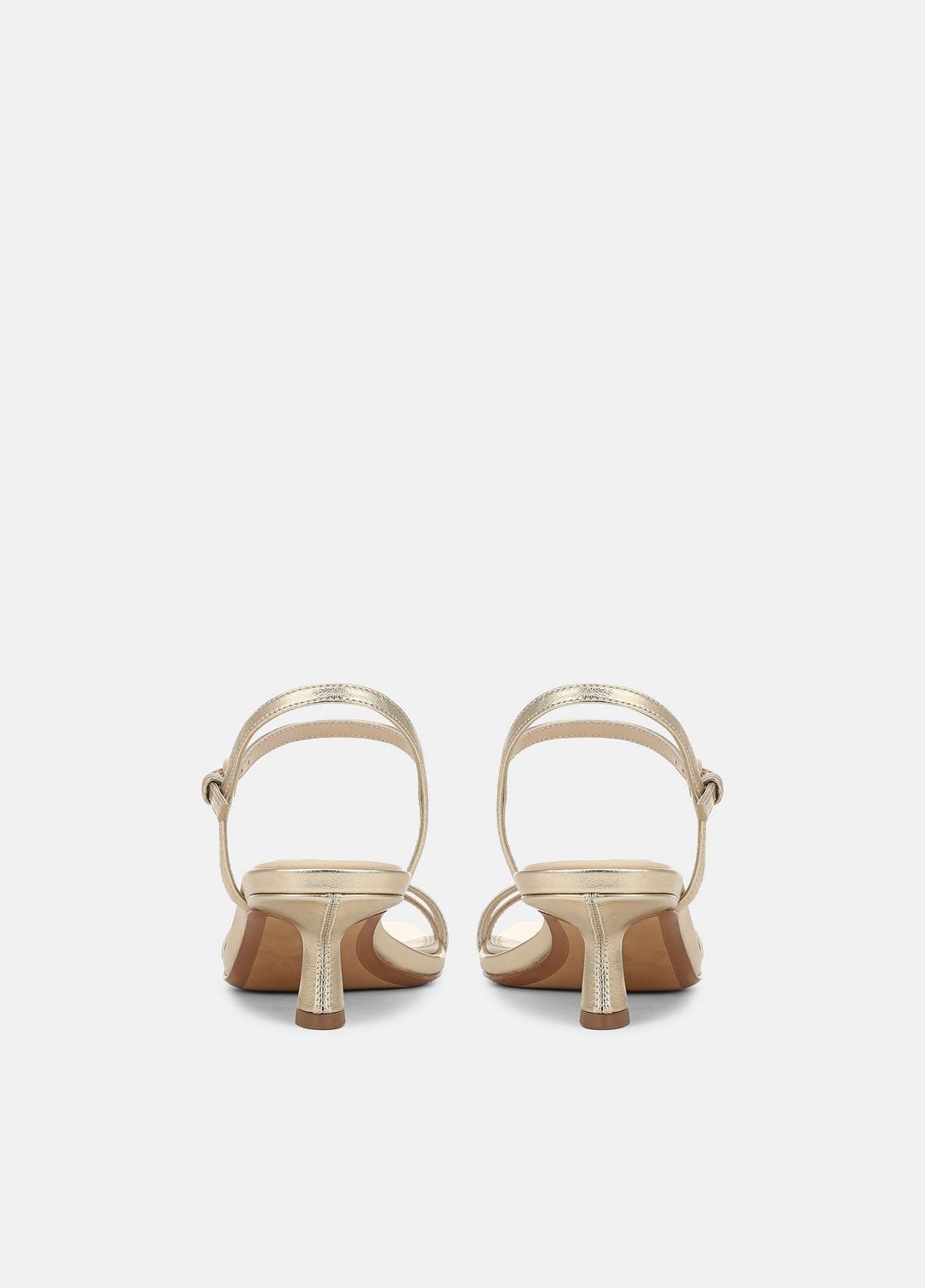Tilda Metallic Leather Heeled Sandal in Heels | VINCE Women
