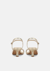 Tilda Metallic Leather Heeled Sandal in Heels | VINCE Women