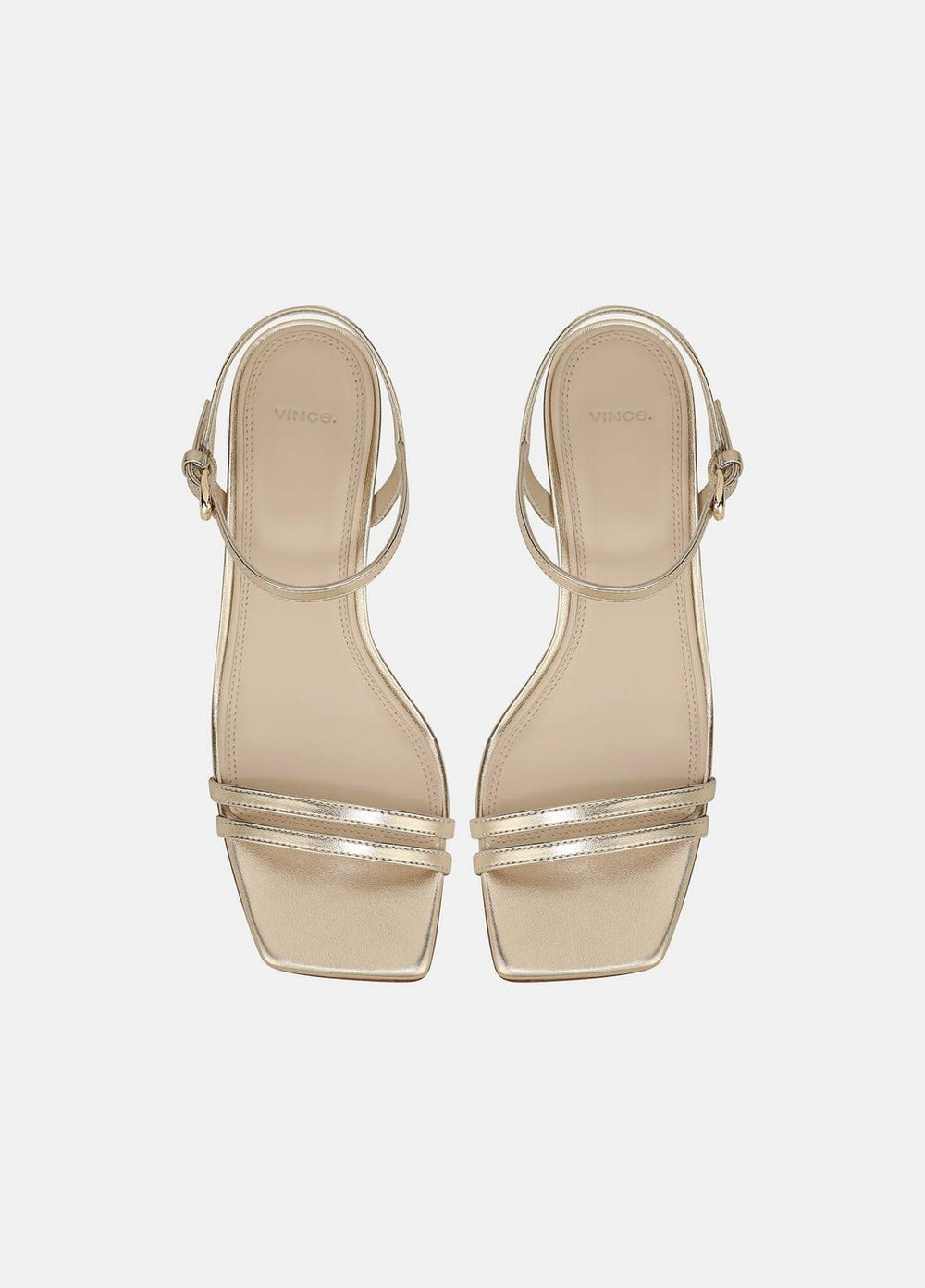 Tilda Metallic Leather Heeled Sandal in Heels | VINCE Women