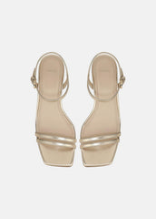 Tilda Metallic Leather Heeled Sandal in Heels | VINCE Women