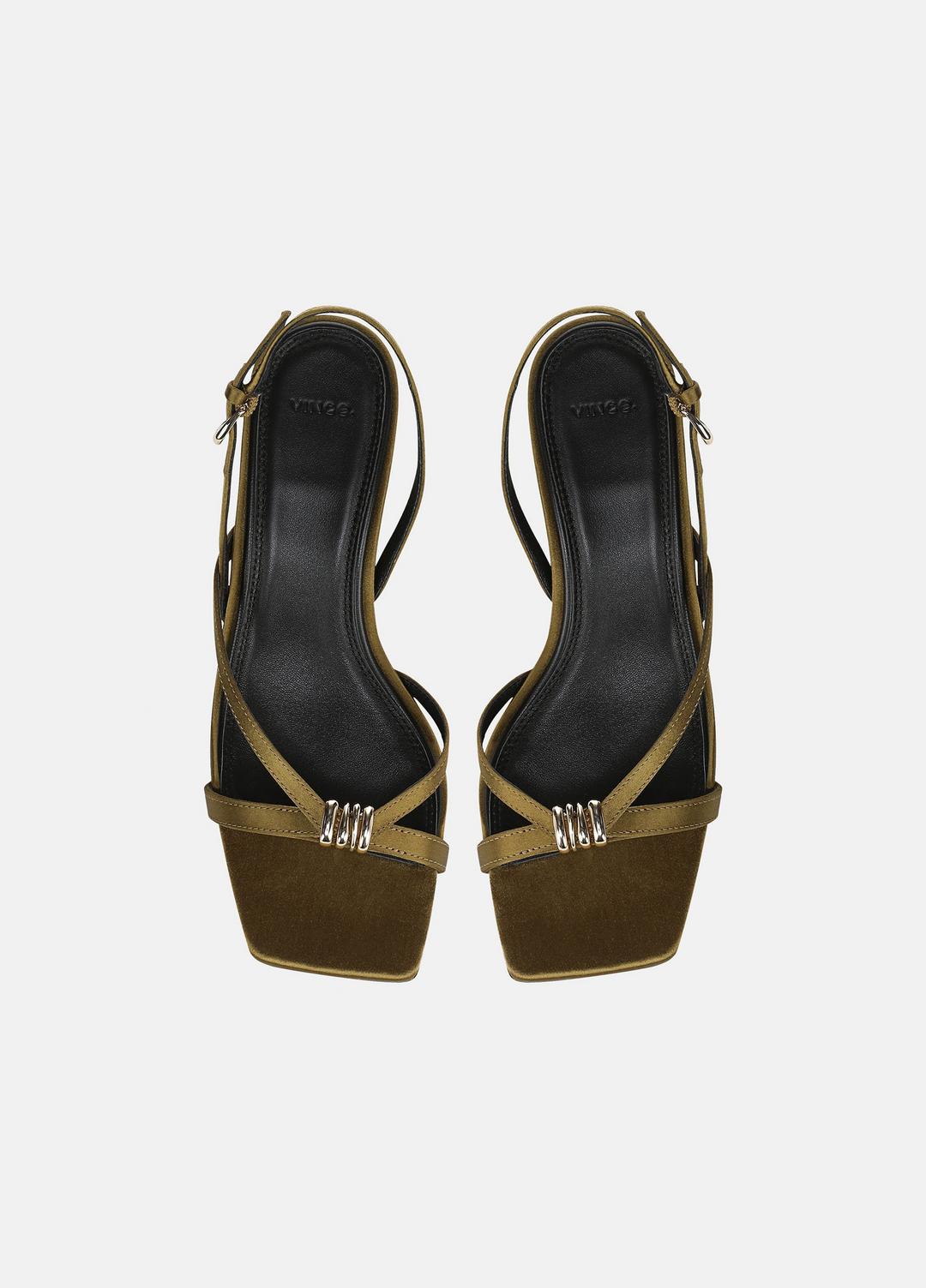 Tali Satin Slingback Sandal in Heels | VINCE Women
