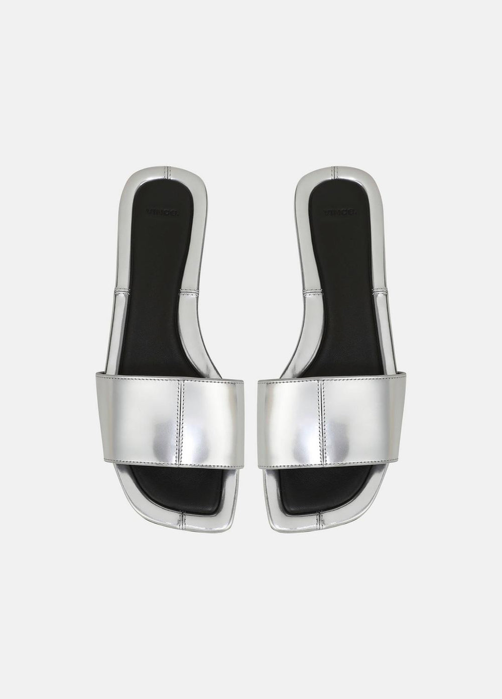 Valeria Metallic Leather Slide Sandal in Sandals | VINCE Women