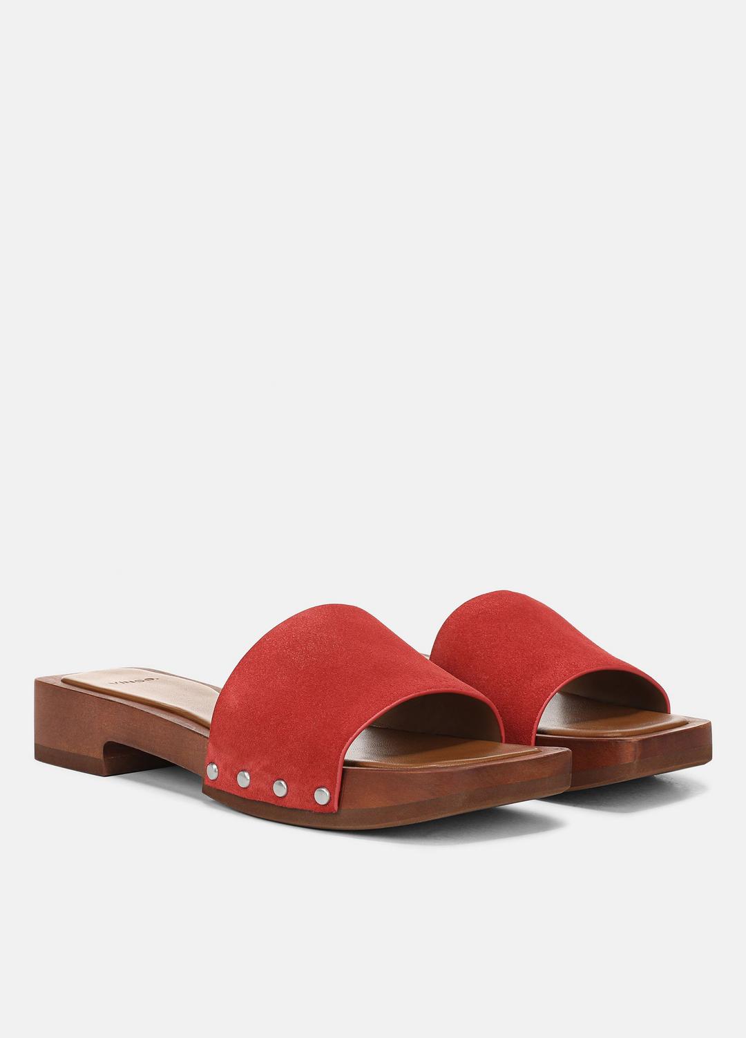 Barbara Leather Slide Sandal in Sandals | VINCE Women