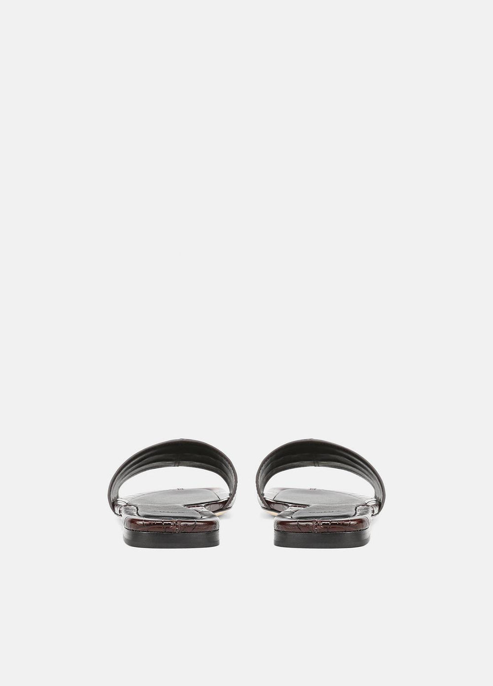 Valeria Croc-Embossed Leather Slide Sandal in Sandals | VINCE Women
