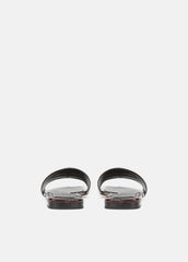 Valeria Croc-Embossed Leather Slide Sandal in Sandals | VINCE Women