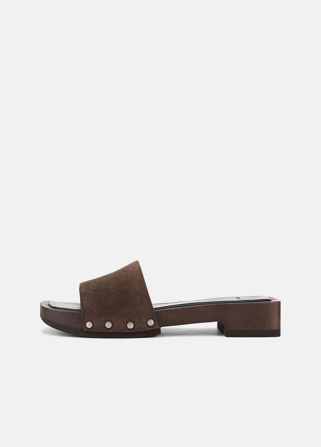 Barbara Leather Slide Sandal in Sandals | VINCE Women