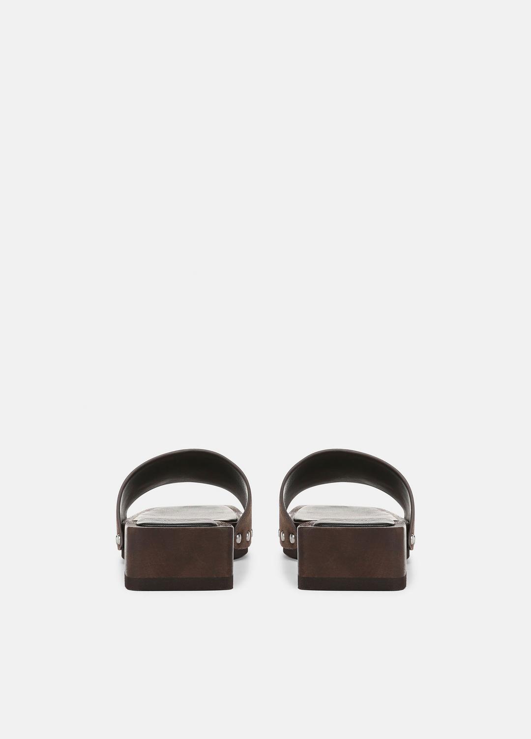 Barbara Leather Slide Sandal in Sandals | VINCE Women