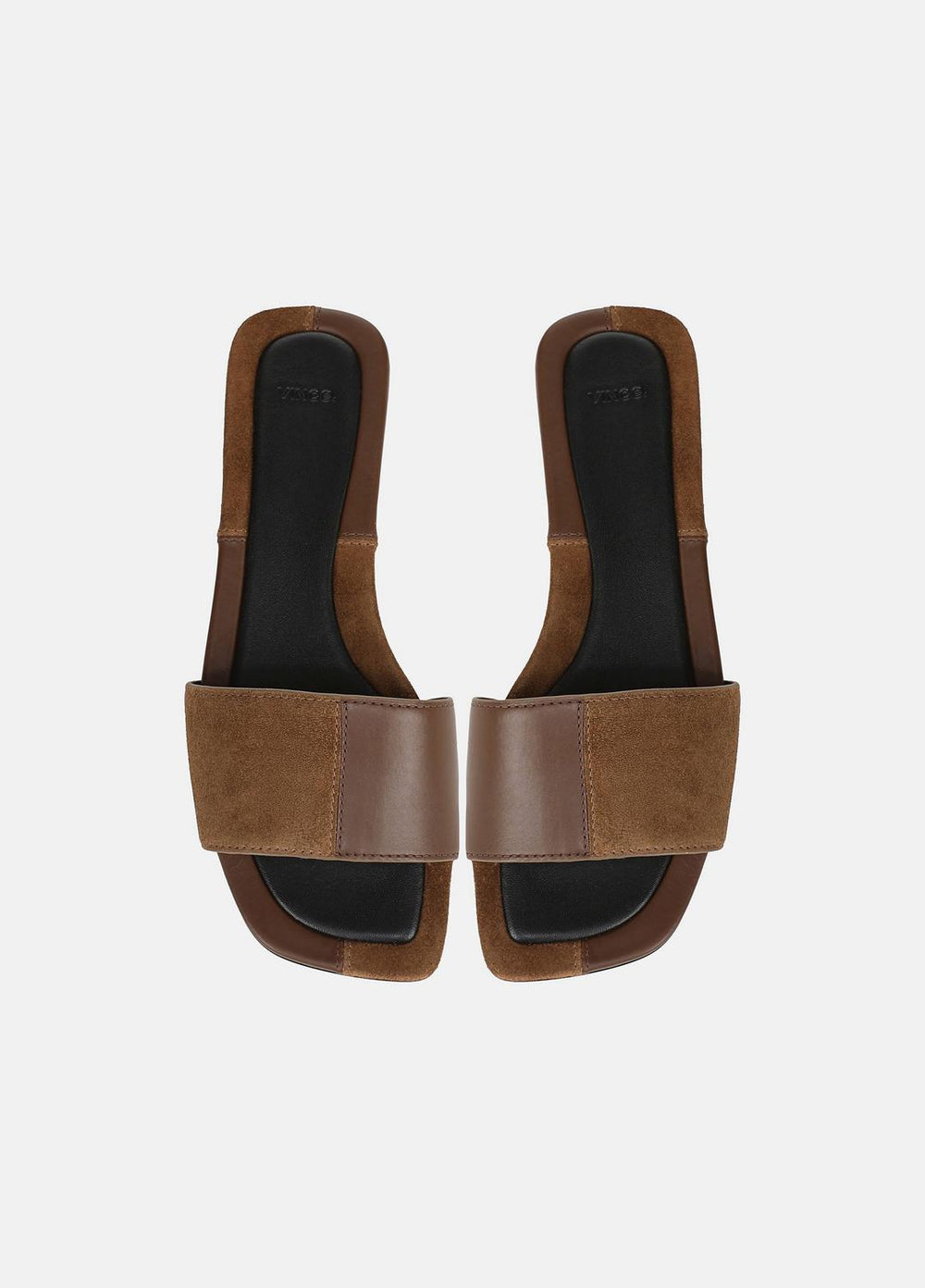 Valeria Leather & Suede Slide Sandal in Sandals | VINCE Women