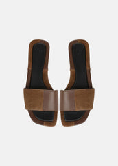 Valeria Leather & Suede Slide Sandal in Sandals | VINCE Women
