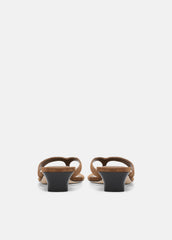 San Juan Suede Heeled Thong Sandal in Sandals | VINCE Women