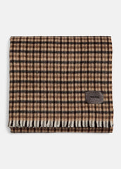 Gingham Wool-Cashmere Oversized Wrap in Scarves & Hats | VINCE Women