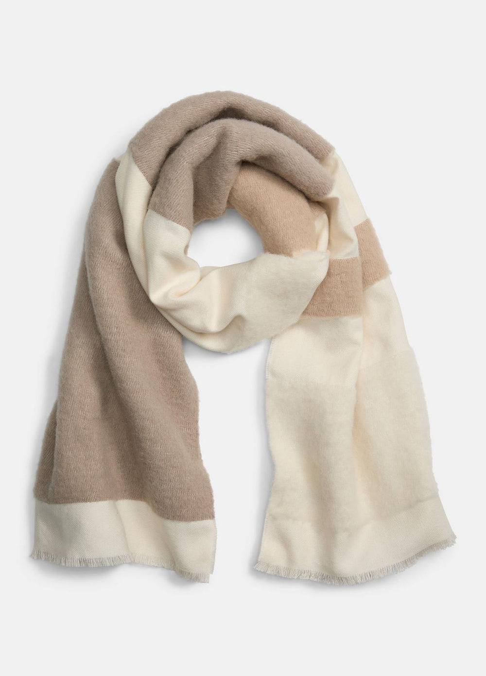 Brushed Alpaca-Blend Colorblock Scarf in Scarves & Hats | VINCE Women
