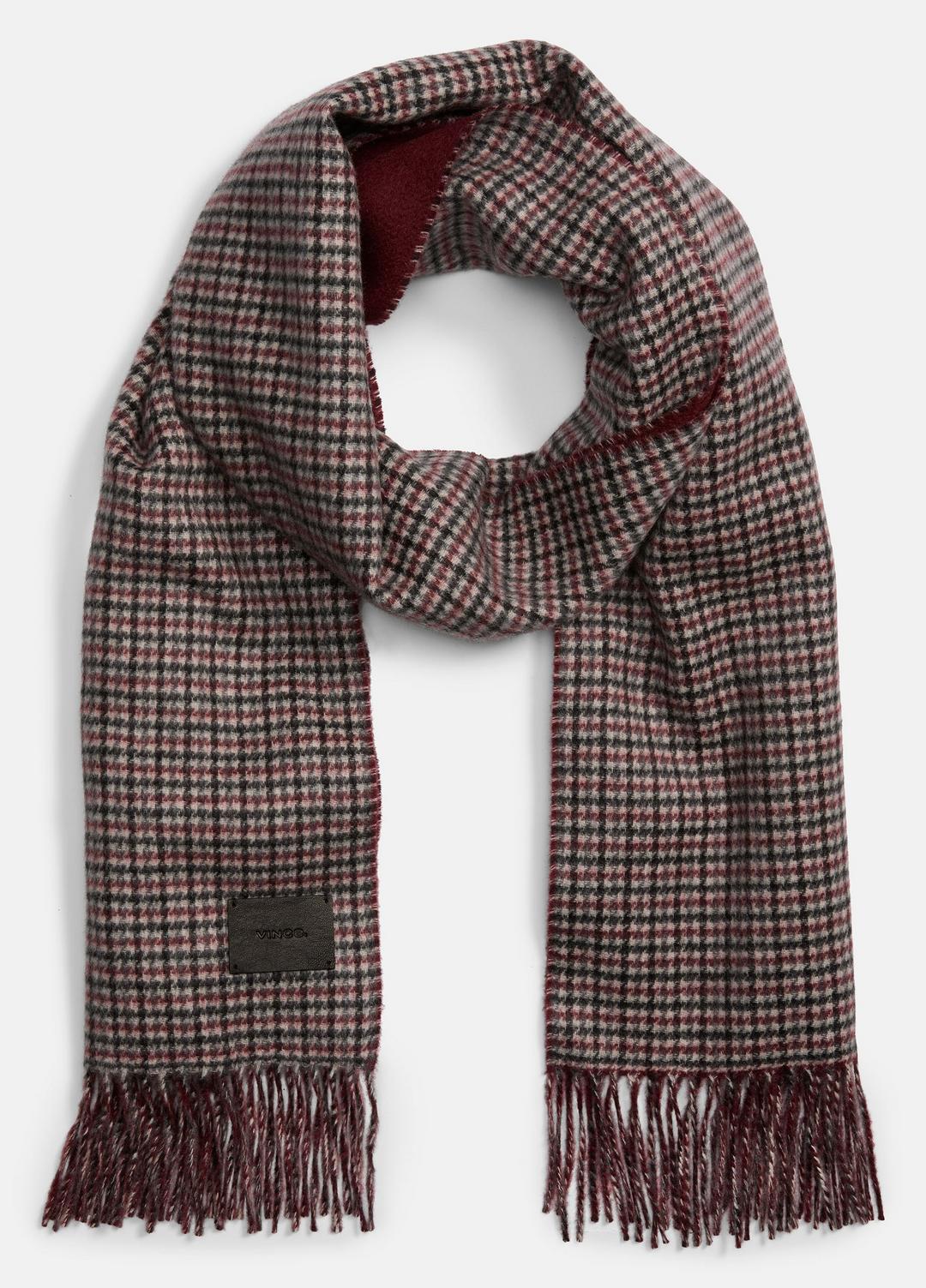 Micro-Houndstooth Cashmere Scarf in Scarves & Hats | VINCE Women