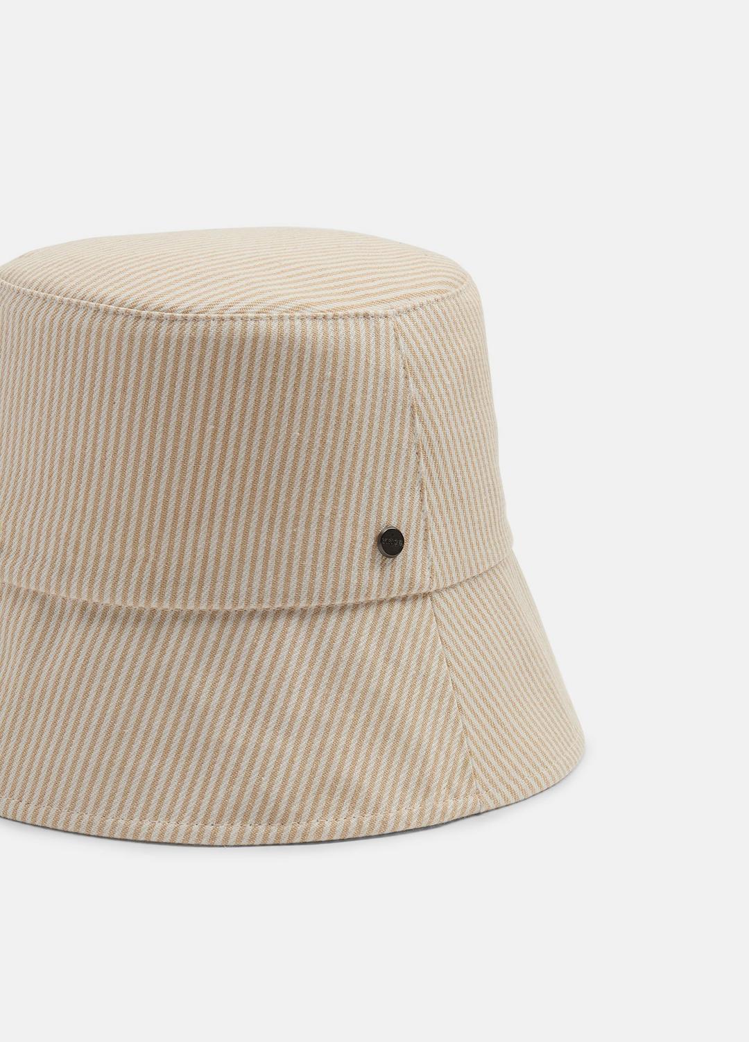 Stripe Cotton Canvas Bucket Hat in Scarves & Hats | VINCE Women