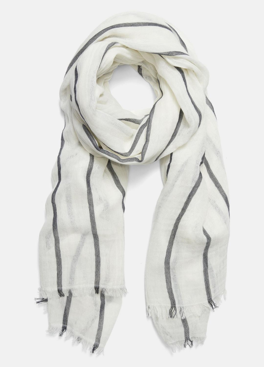 Cotton Gauze Awning Stripe Scarf in Scarves & Hats | VINCE Women