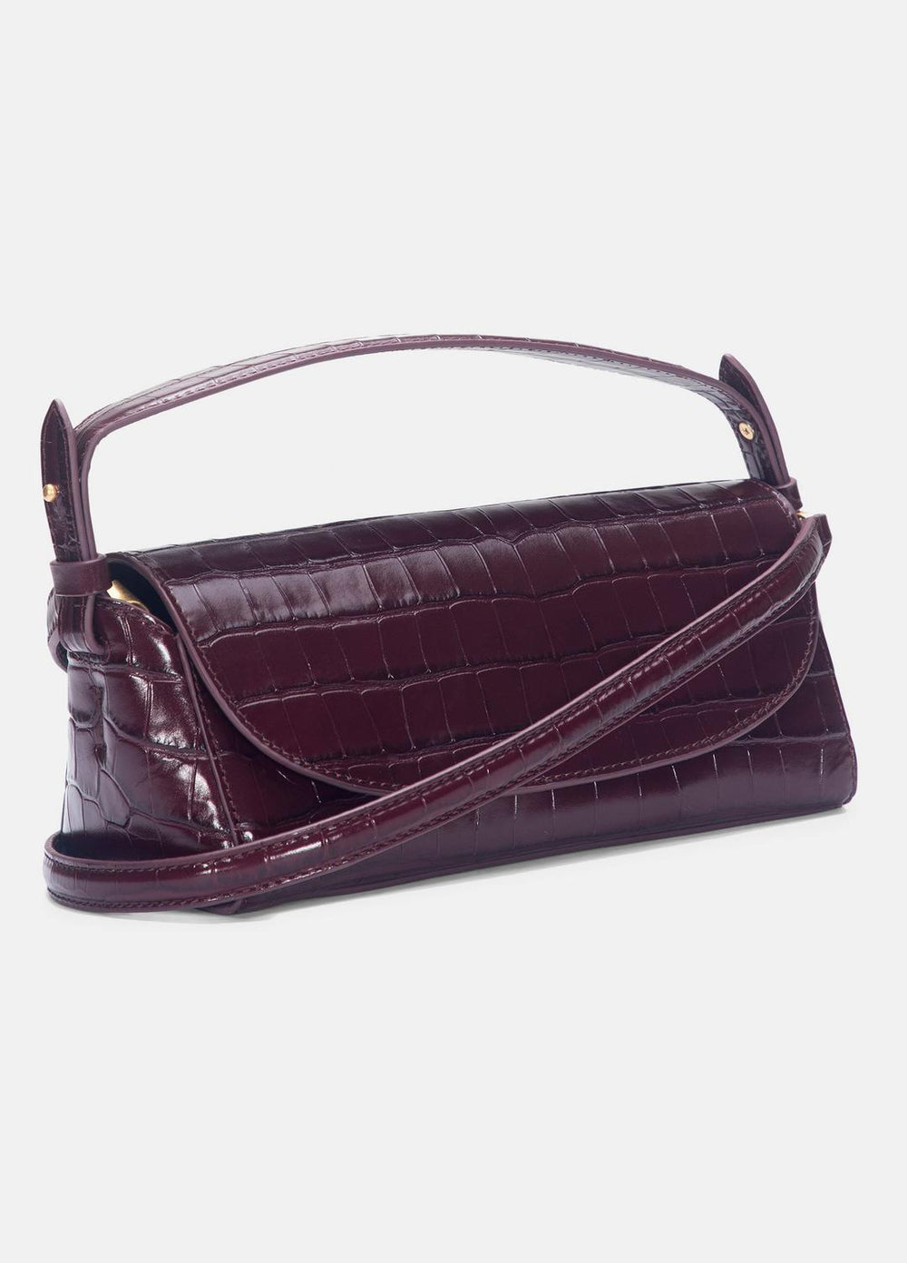 Sabrina Croc-Embossed Leather Mini Top-Handle Bag in Handbags | VINCE Women