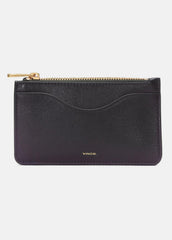 Leather Zip-Top Card Case in Handbags | VINCE Women