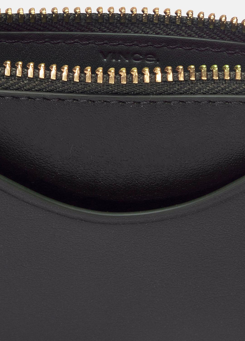 Leather Zip-Top Card Case in Handbags | VINCE Women